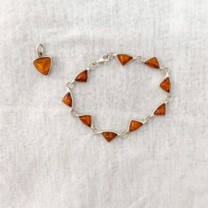 Amber Bracelet and Necklace charm